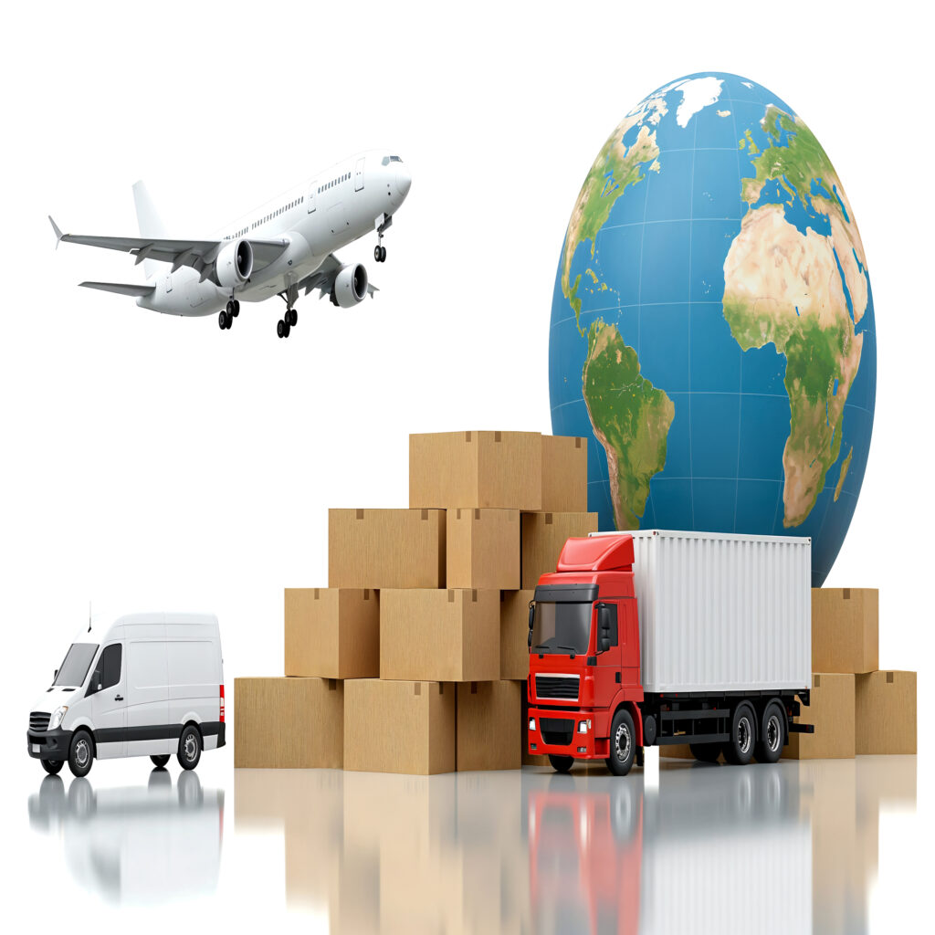global shipping international logistics illustration2